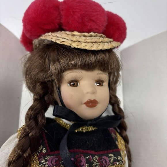 German Collectible Doll 13" Porzellan Puppe Porcelain Girl Doll - Picture 13 of 15